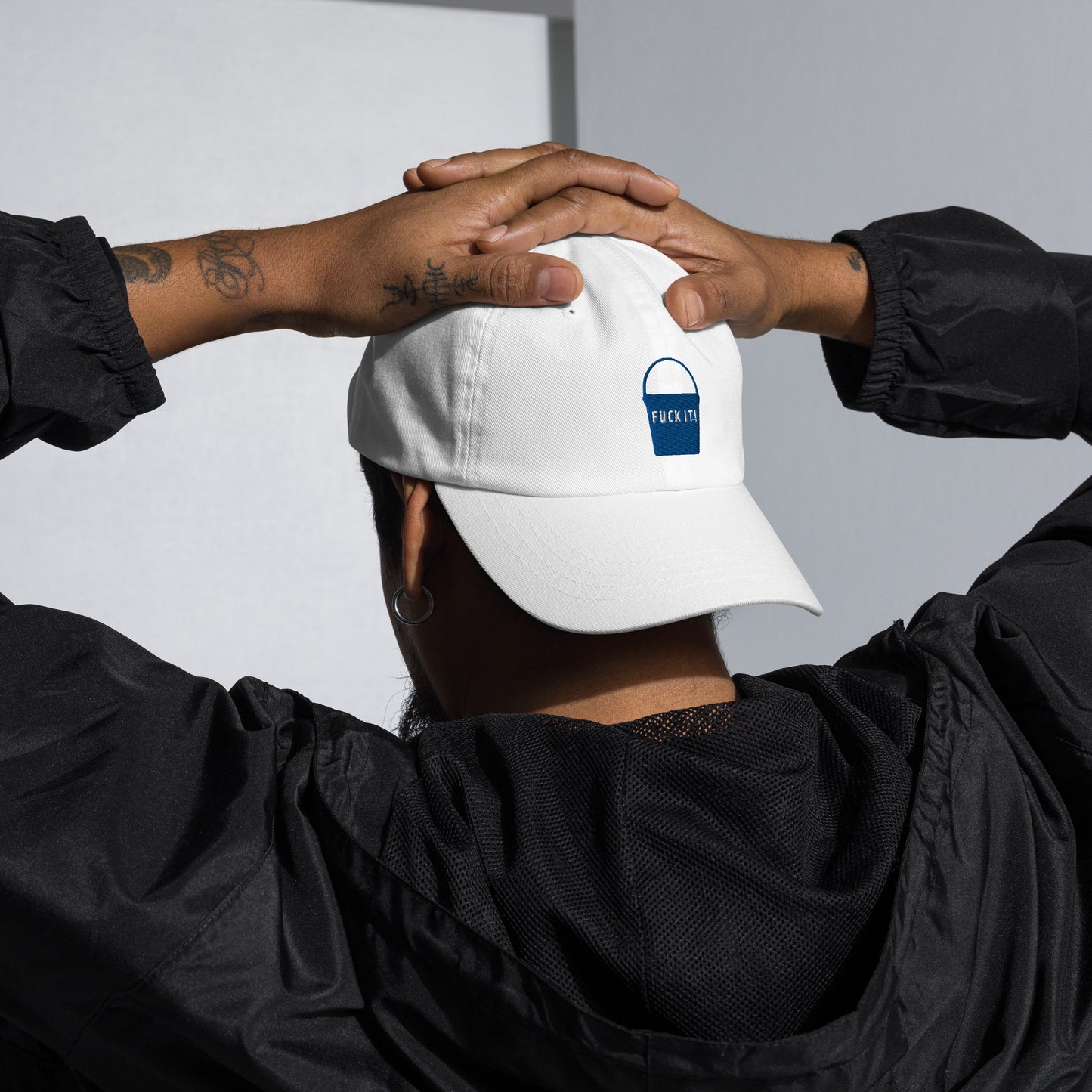 Unisex Dad Hat, White F-It Bucket, F-It Bucket