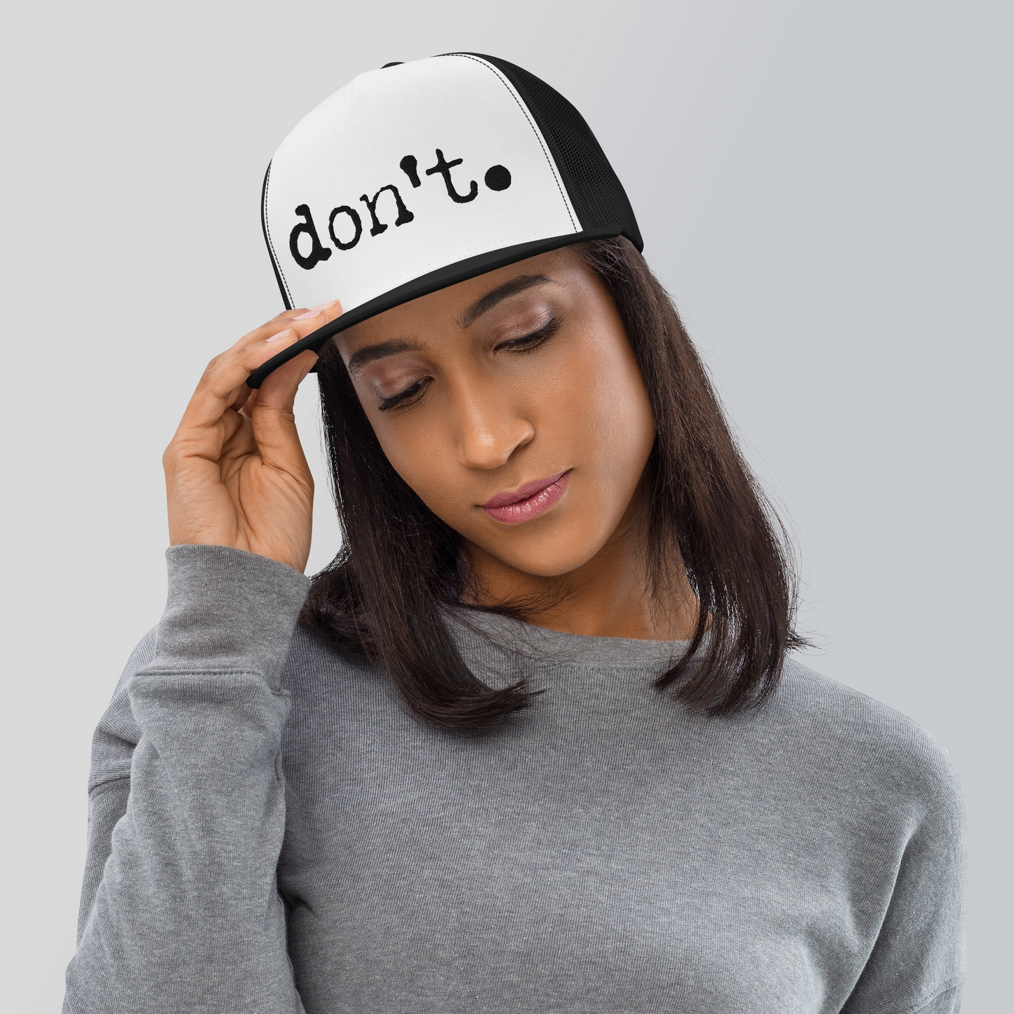 Don't Flat Bill, Snapback Trucker Hat