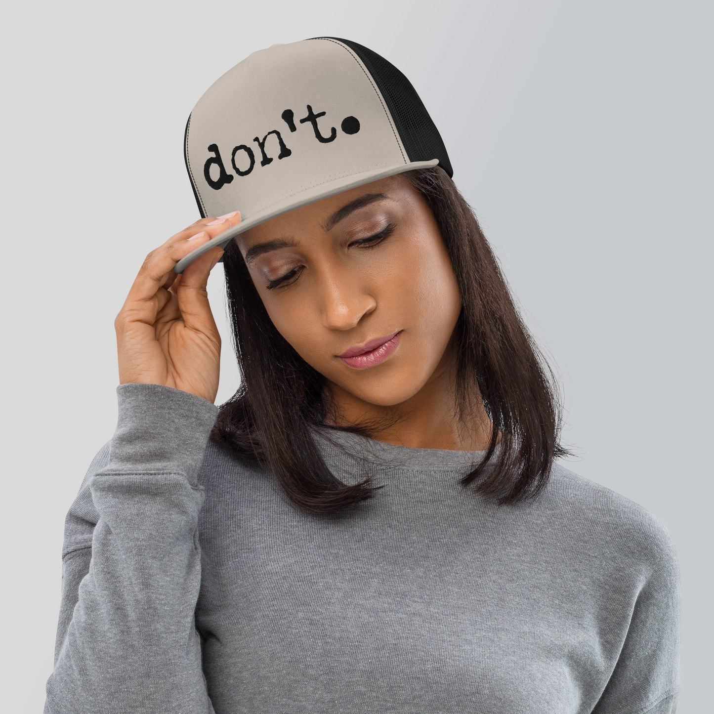 Don't Flat Bill, Snapback Trucker Hat