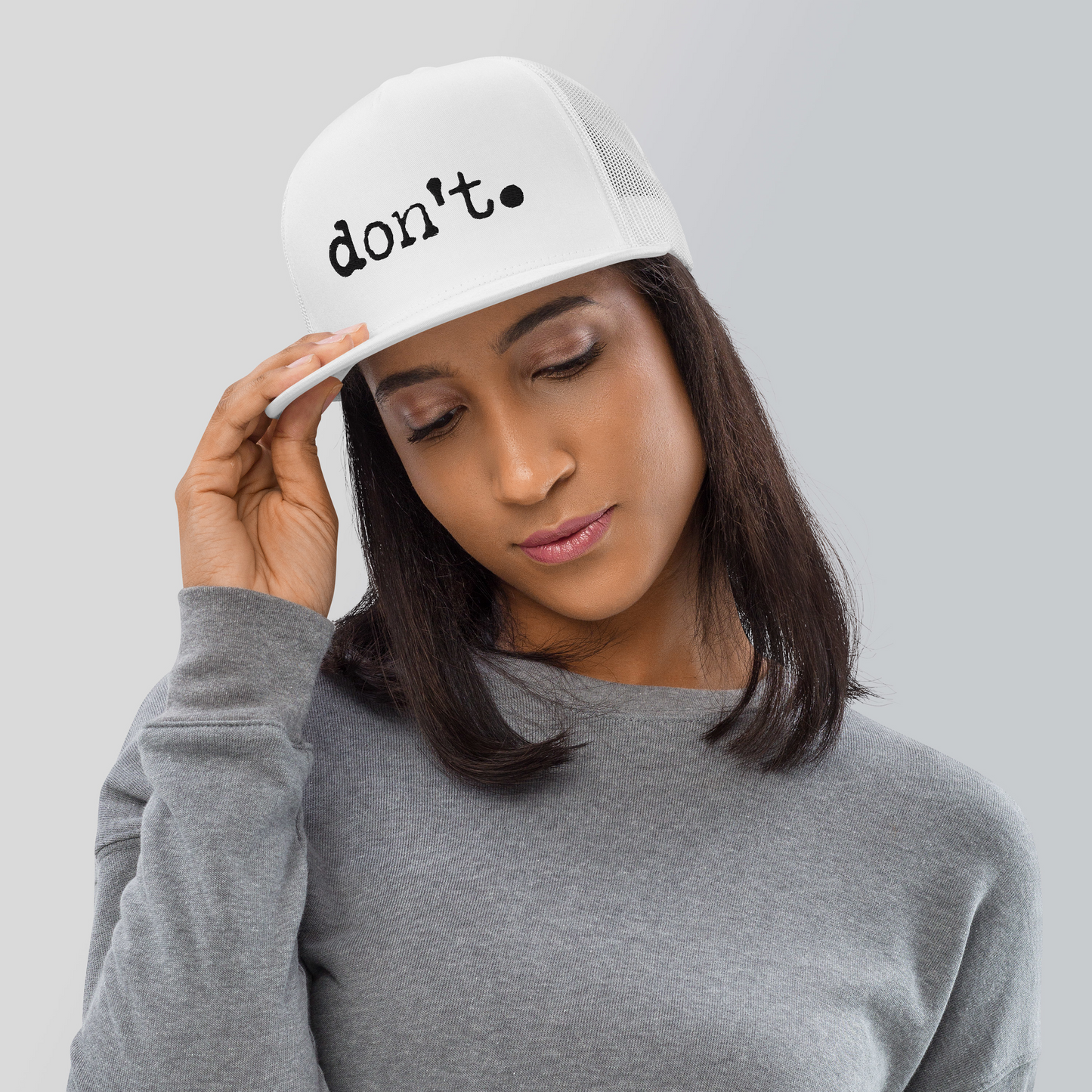 Don't Flat Bill, Snapback Trucker Hat