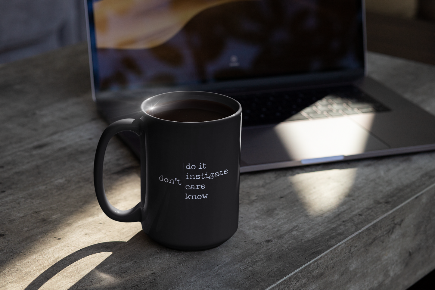 “don’t | Four Rules” Statement 15oz Coffee Mug (Lowkey Mood)