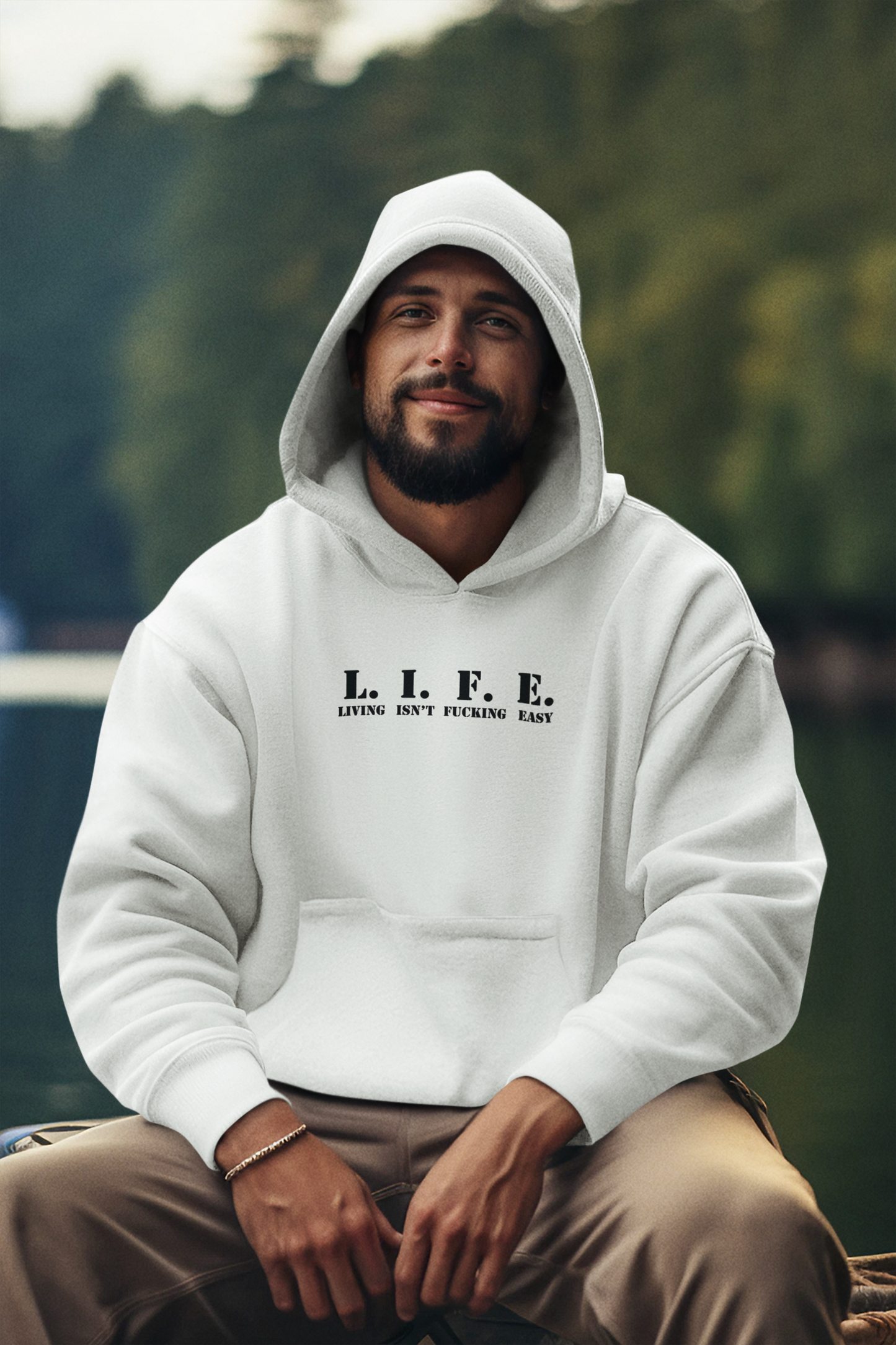 L.I.F.E. Hoodie – Living Isn’t F*cking Easy | Unfiltered Statement Sweatshirt